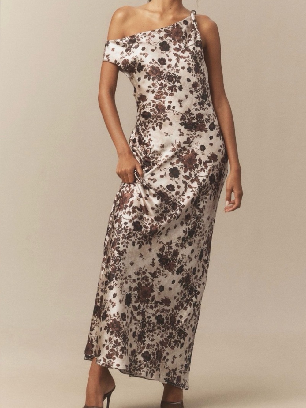 BHLDN Sienna Off-the-Shoulder Satin Maxi Dress -  New without tags-Never Worn